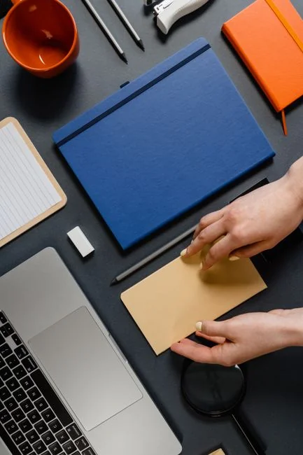 Stylish workspace with laptop and monitor for social media marketing.